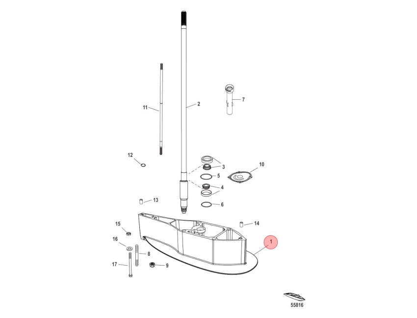 100_Dri_8M0105088_DRWG__________wi850he650moletterboxbgwhite Mercury Separador SPACER Driveshaft Housing X-Long